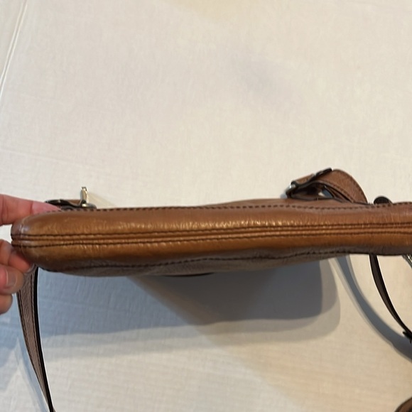 VTG-fossil-Boho, Marlow Crossbody Chestnut pebbled leather Crossbody purse/bag - Picture 13 of 16